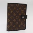 LOUIS VUITTON Monogram Macassar Agenda MM Day Planner Cover R21084 Auth 94356A on Sale