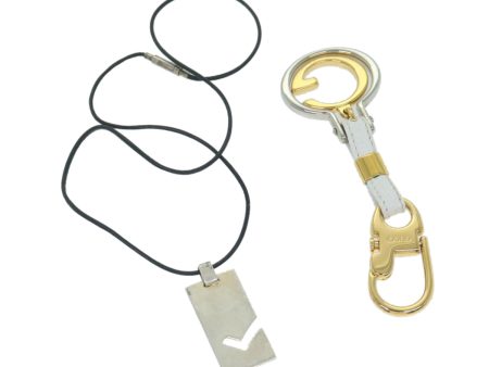 GUCCI Necklace Key Holder Metal 2Set Gold Silver bs10239 Hot on Sale