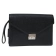 BURBERRY Clutch Bag Leather BlackNew bs13472 Fashion