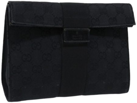 GUCCI GG Canvas Clutch Bag Black 0390992 66614 For Sale