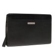 BURBERRY Clutch Bag Leather BlackNew bs11817 For Discount