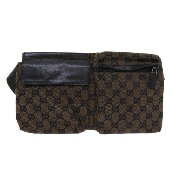 GUCCI GG Canvas Waist bag Brown 018 1621 ep1967 Cheap