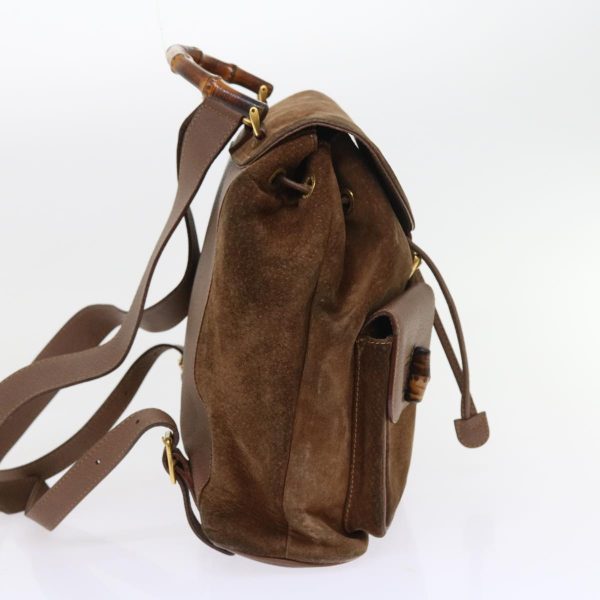 GUCCI Bamboo Backpack Suede Brown 003 1998 0016 ep1912 Online Sale