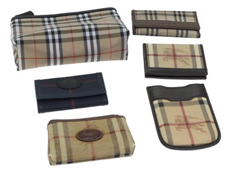 BURBERRY Burberrys Nova Check Key Case Pouch PVC 6Set BeigeNew bs13374 For Discount