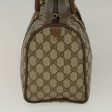 GUCCI GG Canvas Web Sherry Line Boston Bag PVC Leather Beige Green 58085 Online Sale