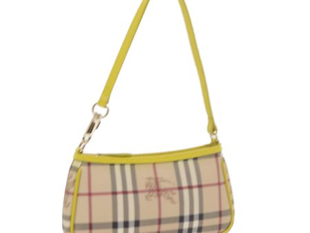 BURBERRY Nova Check Accessory Pouch PVC Leather BeigeNew 59756 Fashion