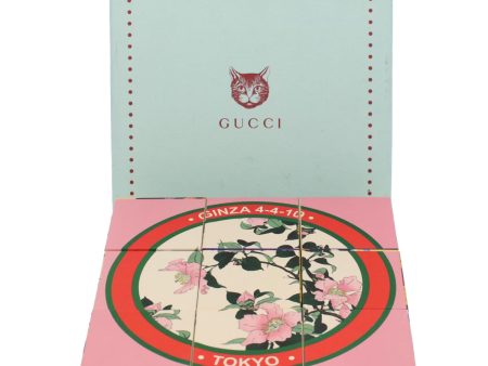 GUCCI Puzzle Web Sherry Line GINZA Wood Pink Red Green bs10240 For Discount