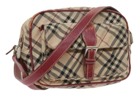 BURBERRY Nova Check Blue Label Shoulder Bag Nylon Canvas BeigeNew 55291 Sale