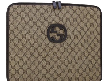 GUCCI GG Canvas Interlocking PC Case PVC Leather Beige 194297 yk7586 Online Hot Sale