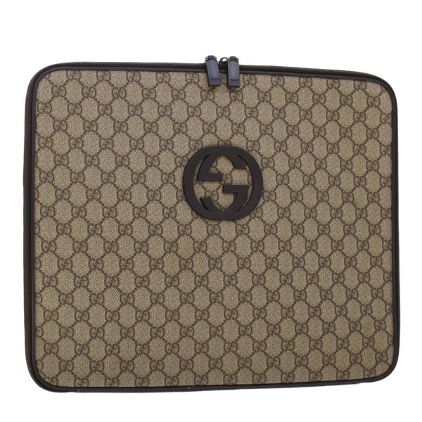 GUCCI GG Canvas Interlocking PC Case PVC Leather Beige 194297 yk7586 Online Hot Sale