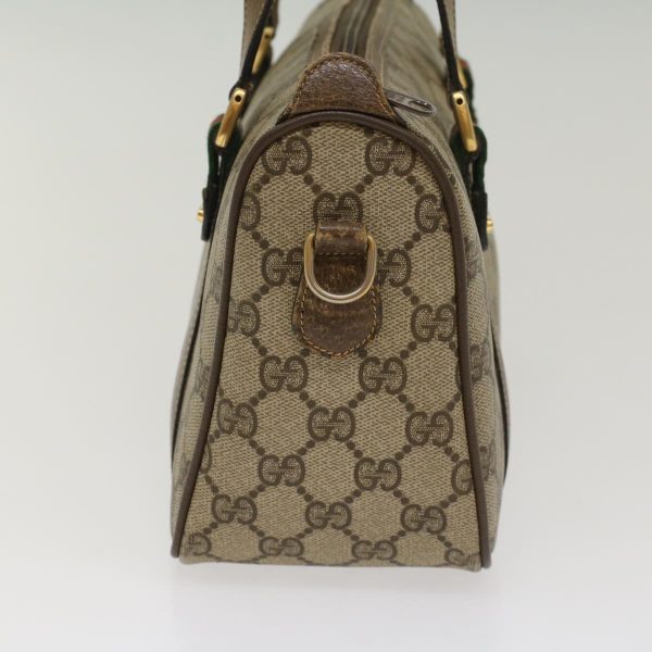 GUCCI GG Canvas Web Sherry Line Boston Bag Beige Red 39•02•040 52018 Online now