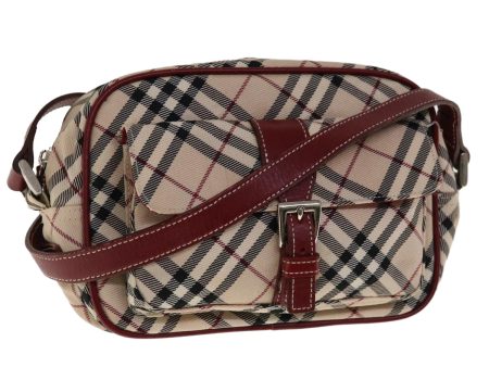 BURBERRY Nova Check Blue Label Shoulder Bag Nylon BeigeNew ac2670 Online Hot Sale