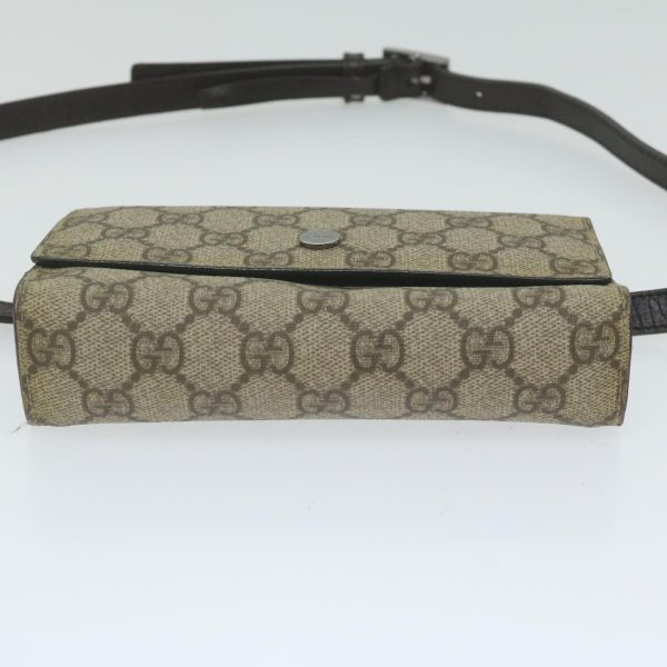 GUCCI GG Supreme Waist bag PVC Leather Beige 137376 yk9875 Online