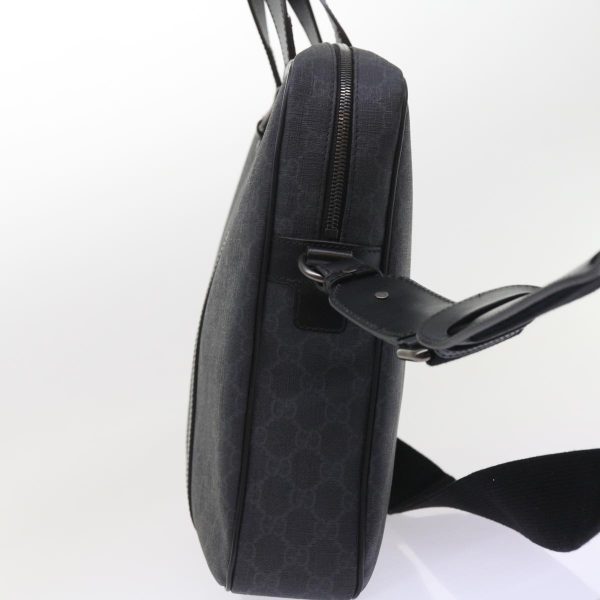 GUCCI GG Canvas Business Bag PVC Leather 2way Black 337081 55693 Online Hot Sale