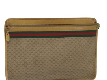 GUCCI Micro GG Supreme Web Sherry Line Briefcase Beige 017 115 4126 ki3823 on Sale