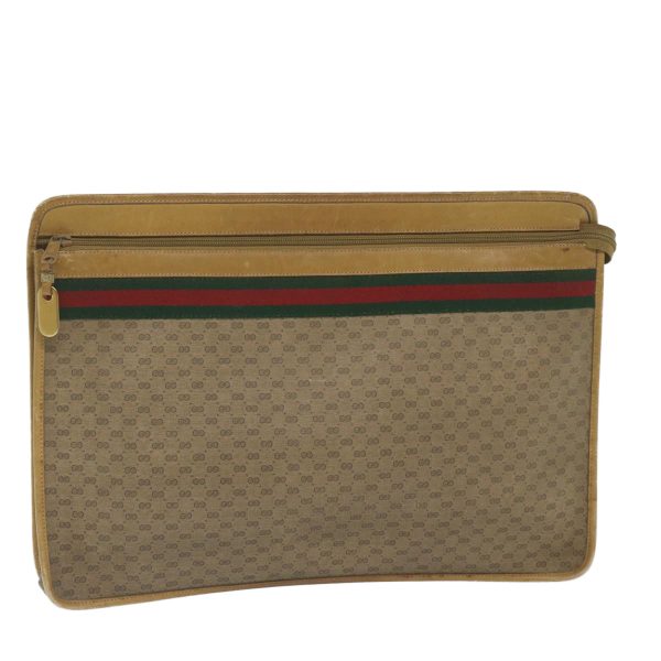 GUCCI Micro GG Supreme Web Sherry Line Briefcase Beige 017 115 4126 ki3823 on Sale