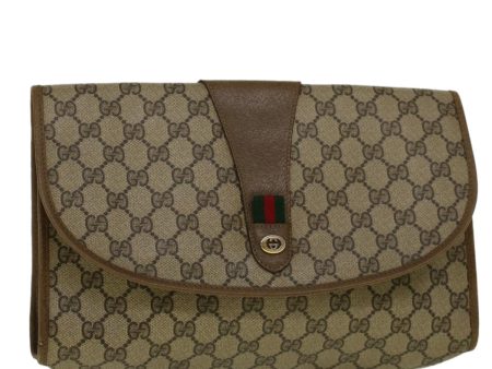 GUCCI GG Supreme Web Sherry Line Clutch Bag Red Beige 89 01 031 bs9444 Fashion