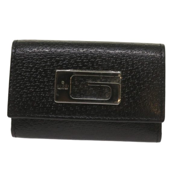 GUCCI Key Case Leather Black bs11936 Sale