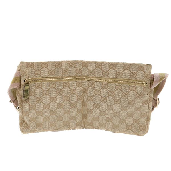 GUCCI GG Canvas Sherry Line Waist bag Beige Gold pink 28566 yk8454 Online now