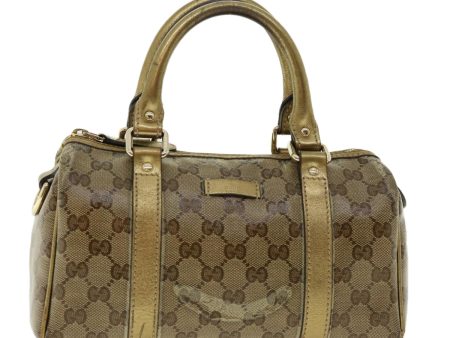 GUCCI GG Crystal Boston Bag Gold 193604 40076 Hot on Sale