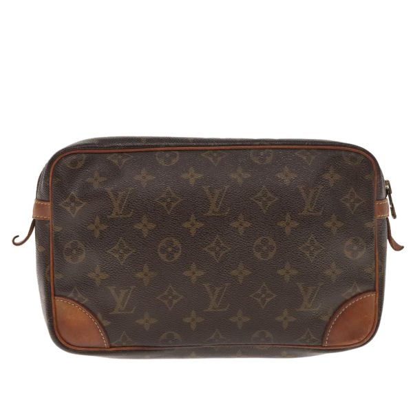 LOUIS VUITTON Monogram Compiegne 28 Clutch Bag M51845  94322 Hot on Sale