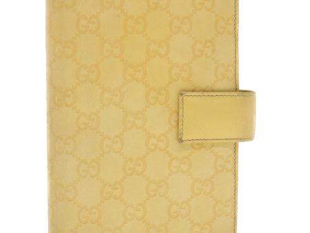 GUCCI Gucci Shima GG Day Planner Cover Leather Yellow 115241 am4214 Online Hot Sale