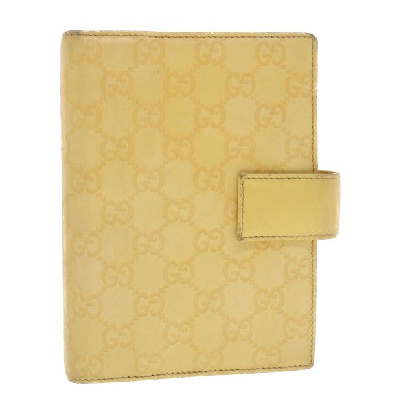 GUCCI Gucci Shima GG Day Planner Cover Leather Yellow 115241 am4214 Online Hot Sale