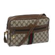 GUCCI GG Supreme Web Sherry Line Shoulder Bag PVC Beige Red Green 65893 For Sale