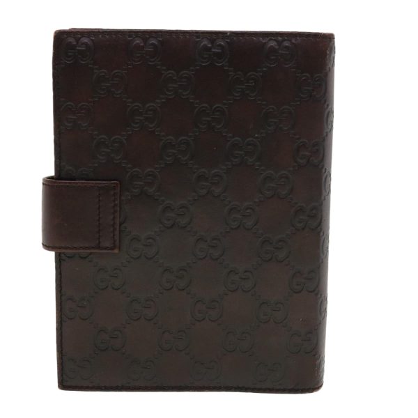 GUCCI GG Canvas Guccissima Agenda MM Day Planner Cover Brown 115241 th3649 Fashion