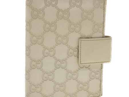 GUCCI Gucci Shima GG Day Planner Cover Leather White 115240 am4213 Online