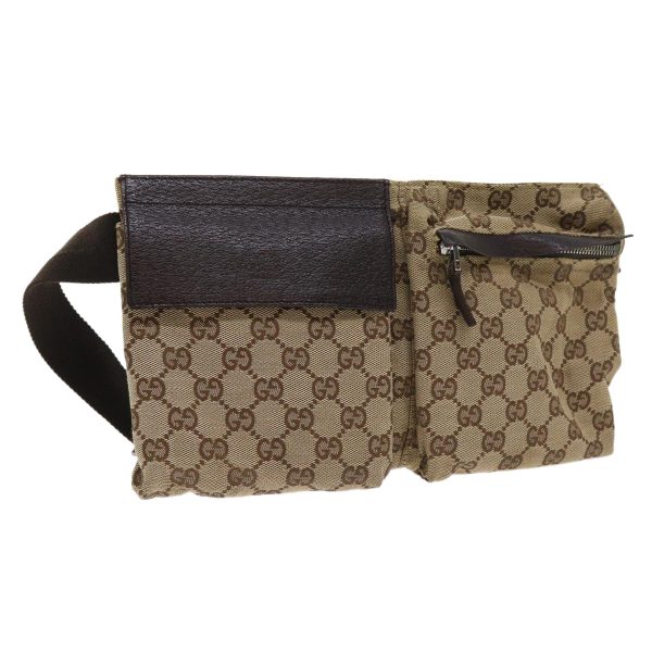 GUCCI GG Canvas Waist bag Beige 28566 57830 Discount