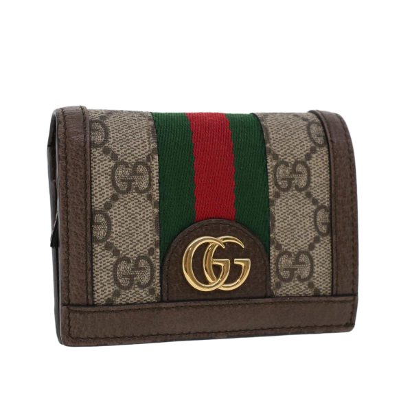 GUCCI GG Canvas Web Sherry Line Ofidia Wallet Beige Red Green 523155 yk7191 Fashion