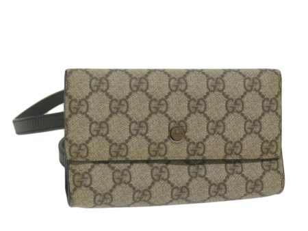 GUCCI GG Supreme Waist bag PVC Leather Beige 137376 yk9875 Online