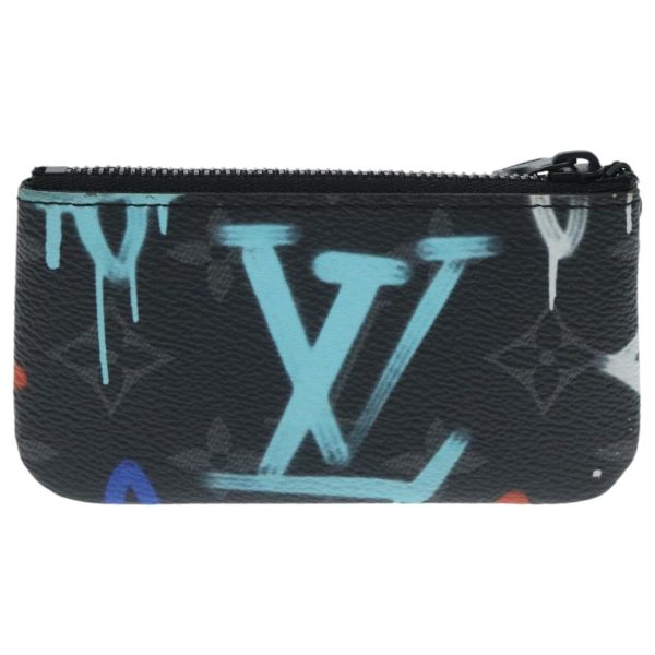 LOUIS VUITTON Monogram Eclipse Multicolor Pochette Cles Purse M81795 Auth 96003 Discount