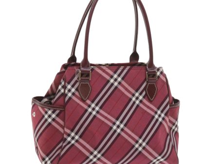 BURBERRY Nova Check Blue Label Shoulder Bag Nylon RedNew ep2482 Online Sale