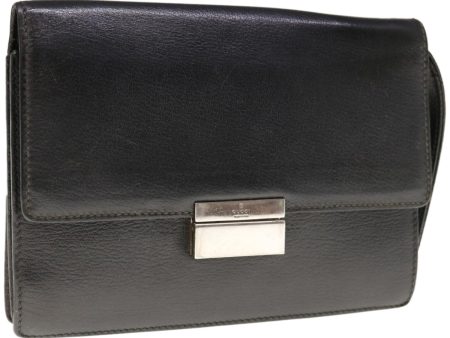 GUCCI Clutch Bag Leather Black 66343 Online Hot Sale