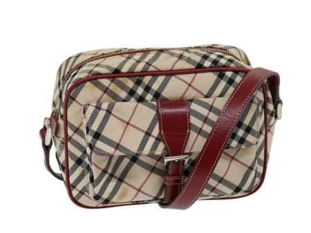 BURBERRY Nova Check Blue Label Shoulder Bag Nylon BeigeNew ti1596 Sale