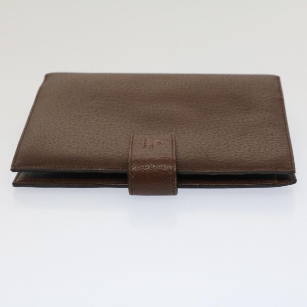 GUCCI Day Planner Cover Leather Brown ki3292 Online now