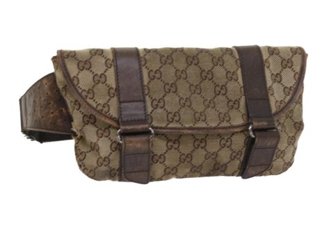 GUCCI GG Canvas Waist bag Beige 145851 57676 on Sale