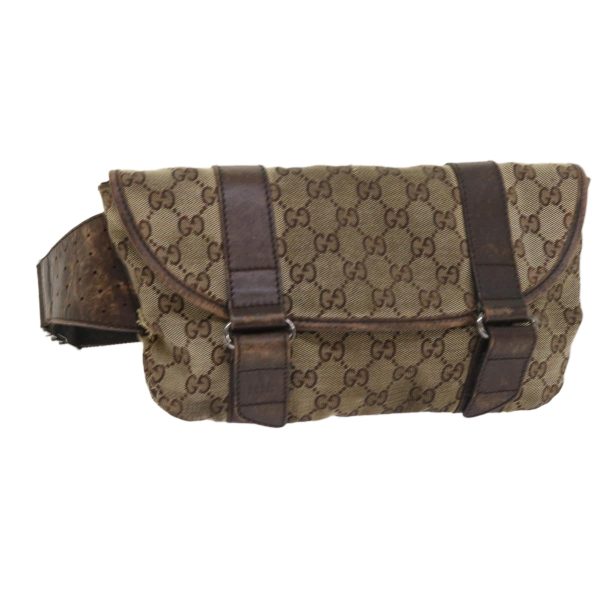 GUCCI GG Canvas Waist bag Beige 145851 57676 on Sale