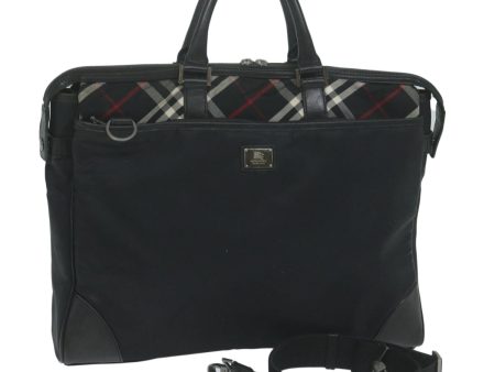 BURBERRY Nova Check Black label Business Bag Nylon 2way BlackNew bs11127 Online now