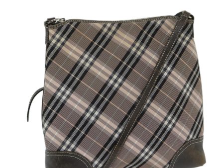 BURBERRY Nova Check Blue Label Shoulder Bag Canvas Pink BrownNew 69207 For Discount