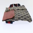 GUCCI GG Canvas Sherry Line Waist bag Leather Beige Red Navy 28566 52752 Online Sale