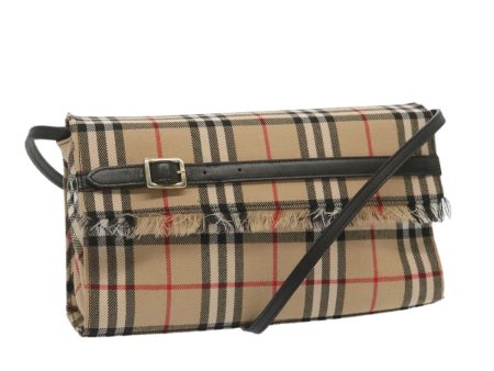 BURBERRY Nova Check Blue Label Shoulder Bag Canvas Beige BlackNew bs12771 For Cheap