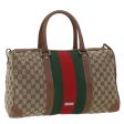 GUCCI GG Canvas Web Sherry Line Boston Bag Beige Red 2122.000.5301 43326 For Sale