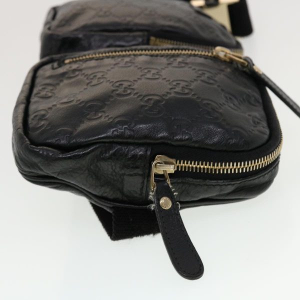 GUCCI GG Canvas Guccissima Waist bag Black 246417 am4450 Online Hot Sale