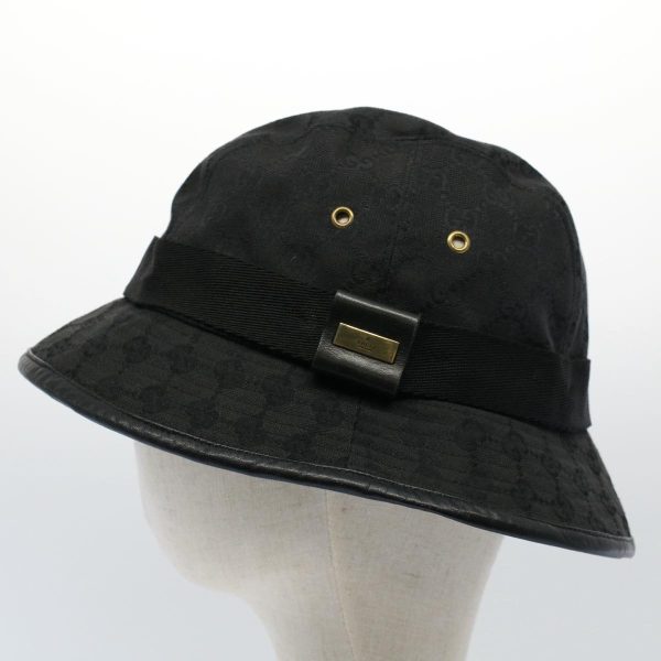 GUCCI GG Canvas Hat XL Black fm2899 Sale