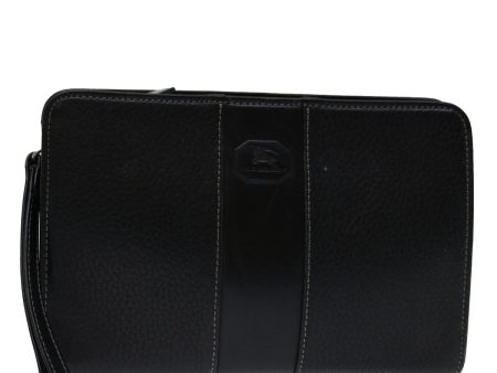 BURBERRY Clutch Bag Leather BlackNew bs13248 Online now