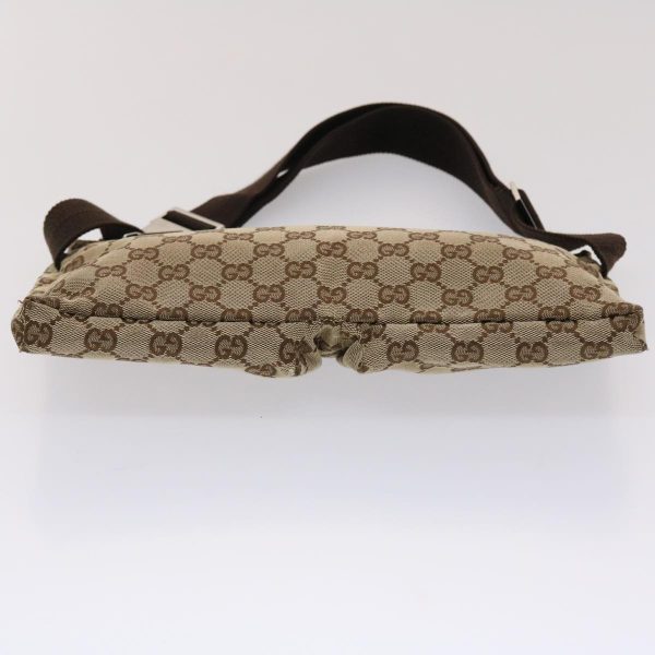 GUCCI GG Canvas Waist bag Leather Beige 28566 47122 Online now