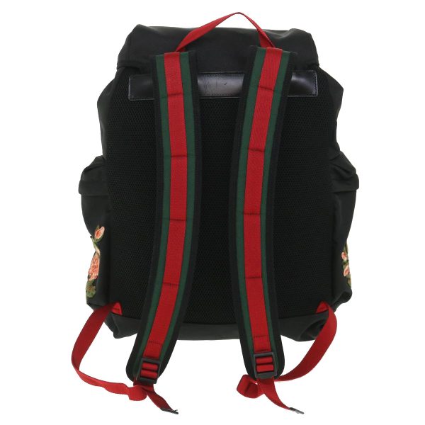 GUCCI Embroidered Tiger Web Sherry Line Backpack Nylon Black 429037 55638A For Sale